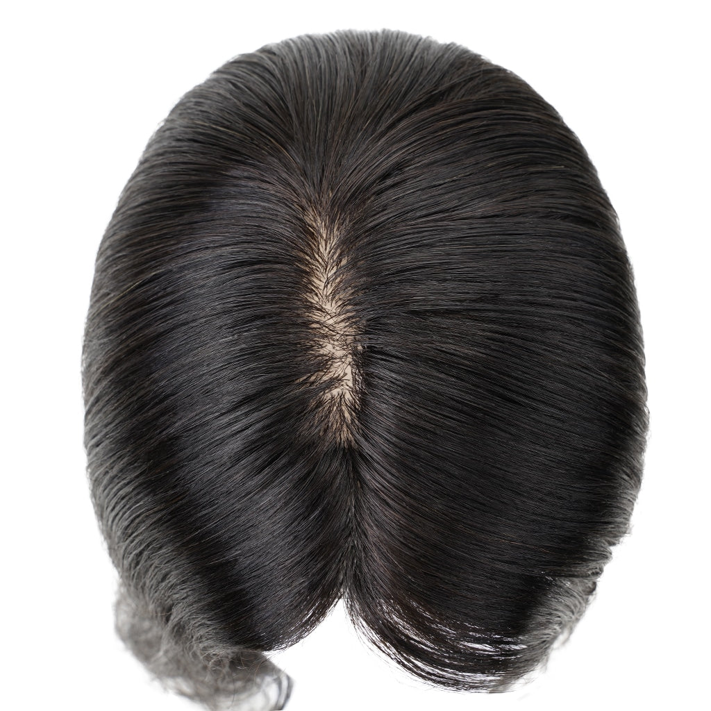 When it comes to attachment of this women’s hair topper, you can simply put it on the head and have it secured instantly assisted by the clips sewn along the base edge, which is also why thousands of hair topper wearers are so pleased with this model.