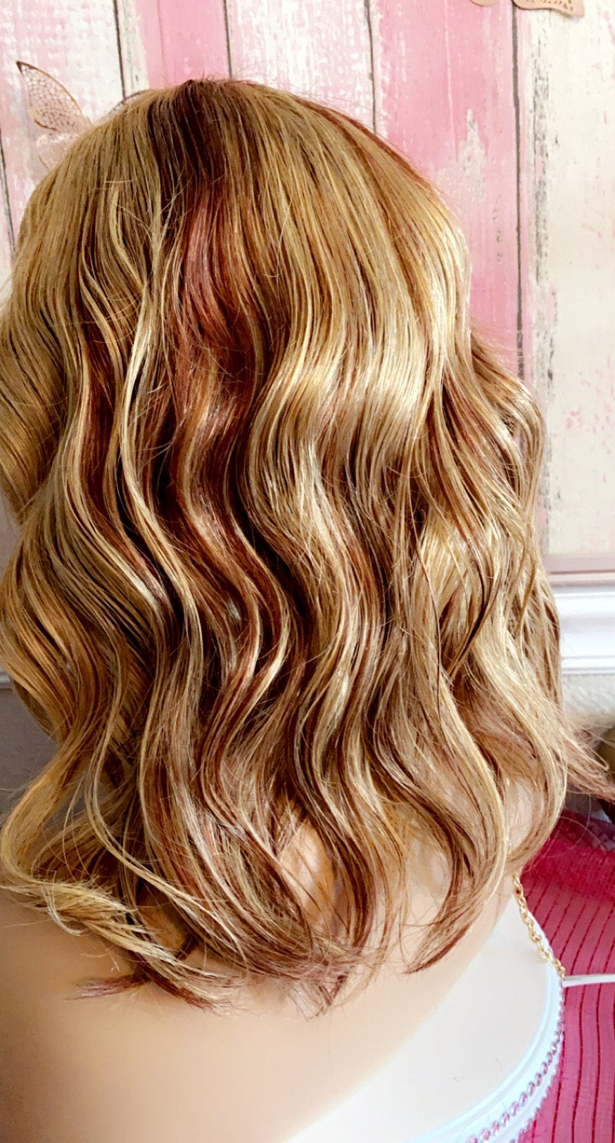 Ronnie-  100% Human Hair Balayage Lace Front 14 Inch 27/350 color