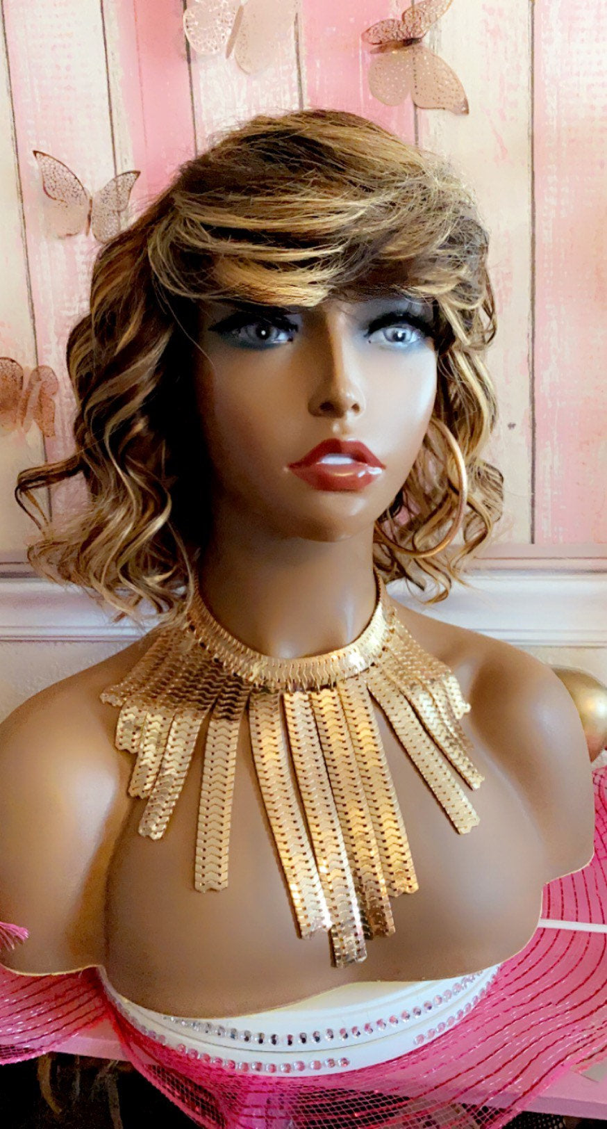 Leah - Balayage 100% Human Hair (No Lace) Ombre Bob Spiral Curl