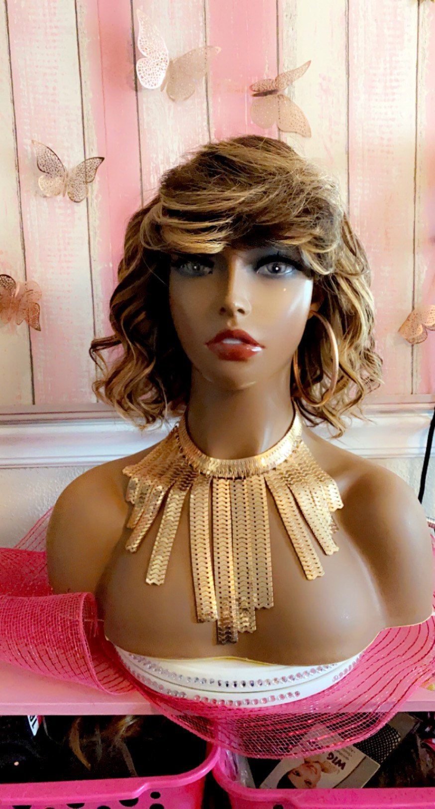 Leah - Balayage 100% Human Hair (No Lace) Ombre Bob Spiral Curl