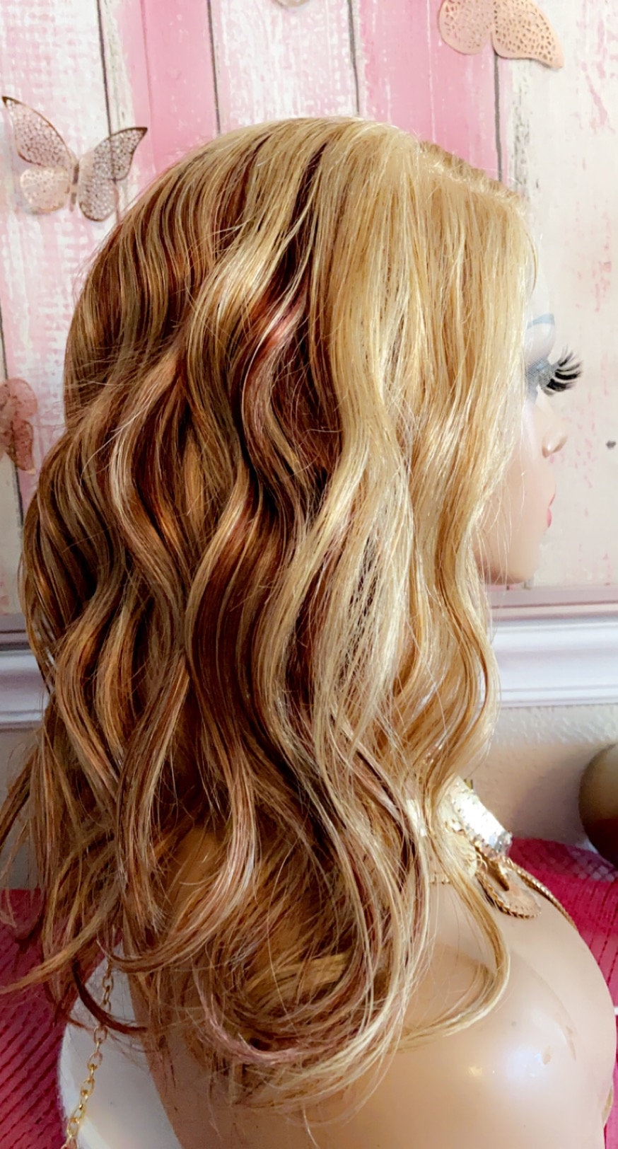 Ronnie-  100% Human Hair Balayage Lace Front 14 Inch 27/350 color