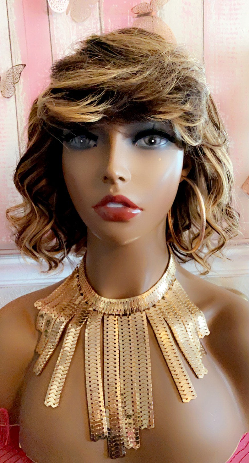 Leah - Balayage 100% Human Hair (No Lace) Ombre Bob Spiral Curl