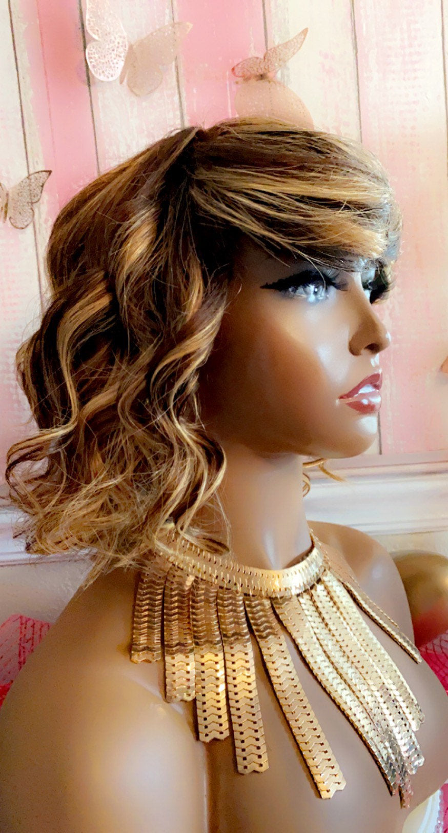 Leah - Balayage 100% Human Hair (No Lace) Ombre Bob Spiral Curl