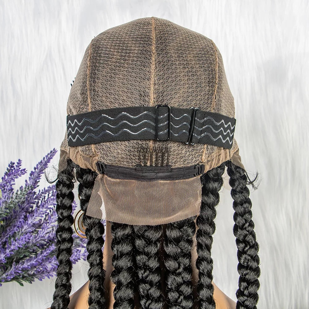 Kellie-  25 Inch Long Curly African Hair Faux Locs Goddess Braided Wigs (PRE-ORDER)