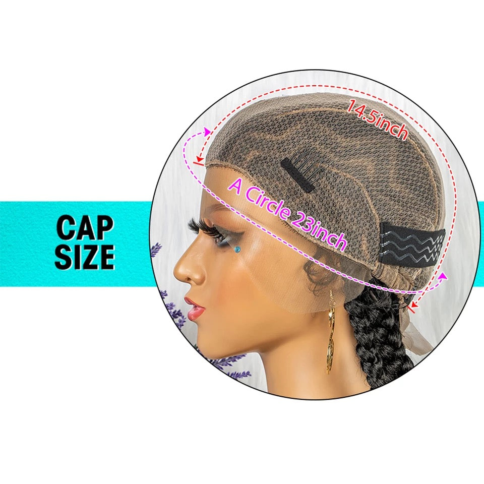 Kellie-  25 Inch Long Curly African Hair Faux Locs Goddess Braided Wigs (PRE-ORDER)