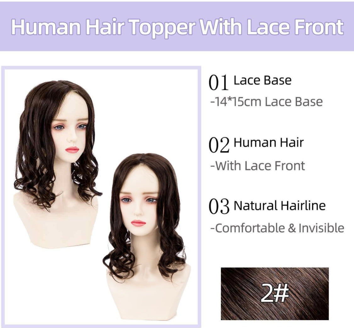 Tali' Natural-Looking Human Hair Topper Cranial 16-20