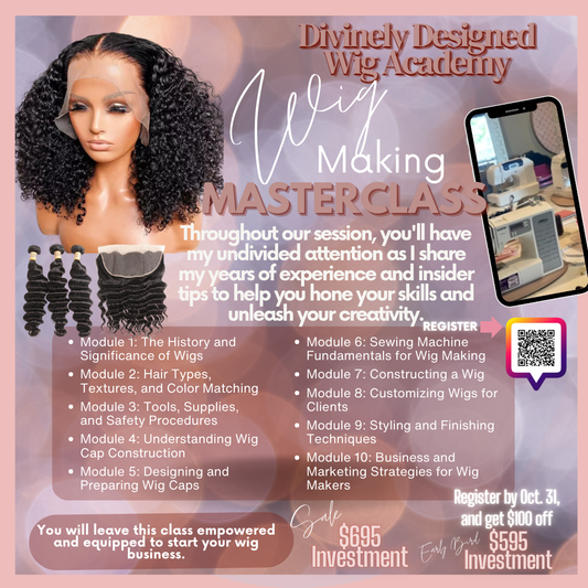 Beginner Wig Making Master Class $100 off with Early Bird Registration