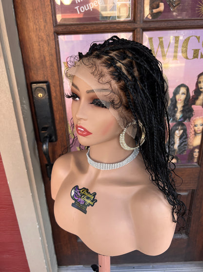 Lacey-  Boho braided style, Human Hair Lace Front Closure