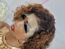 Load image into Gallery viewer, Blanca&#39; -  6 or 8 Inch Bob Curly Customized Ombre style, 100% Human Hair Lace Front
