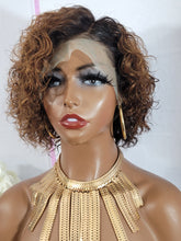 Load image into Gallery viewer, Blanca&#39; -  6 or 8 Inch Bob Curly Customized Ombre style, 100% Human Hair Lace Front
