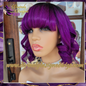 Twawna’ purple Bob Style 100% Human Hair (No Lace)