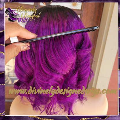 Twawna’ purple Bob Style 100% Human Hair (No Lace)