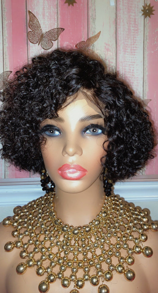 Shilow,  Custom made Kinky Curly, 100% Human Hair Lace Closure