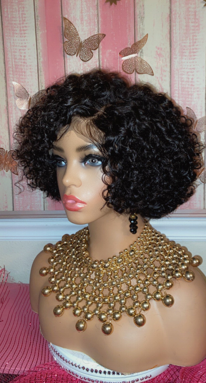 Shilow,  Custom made Kinky Curly, 100% Human Hair Lace Closure