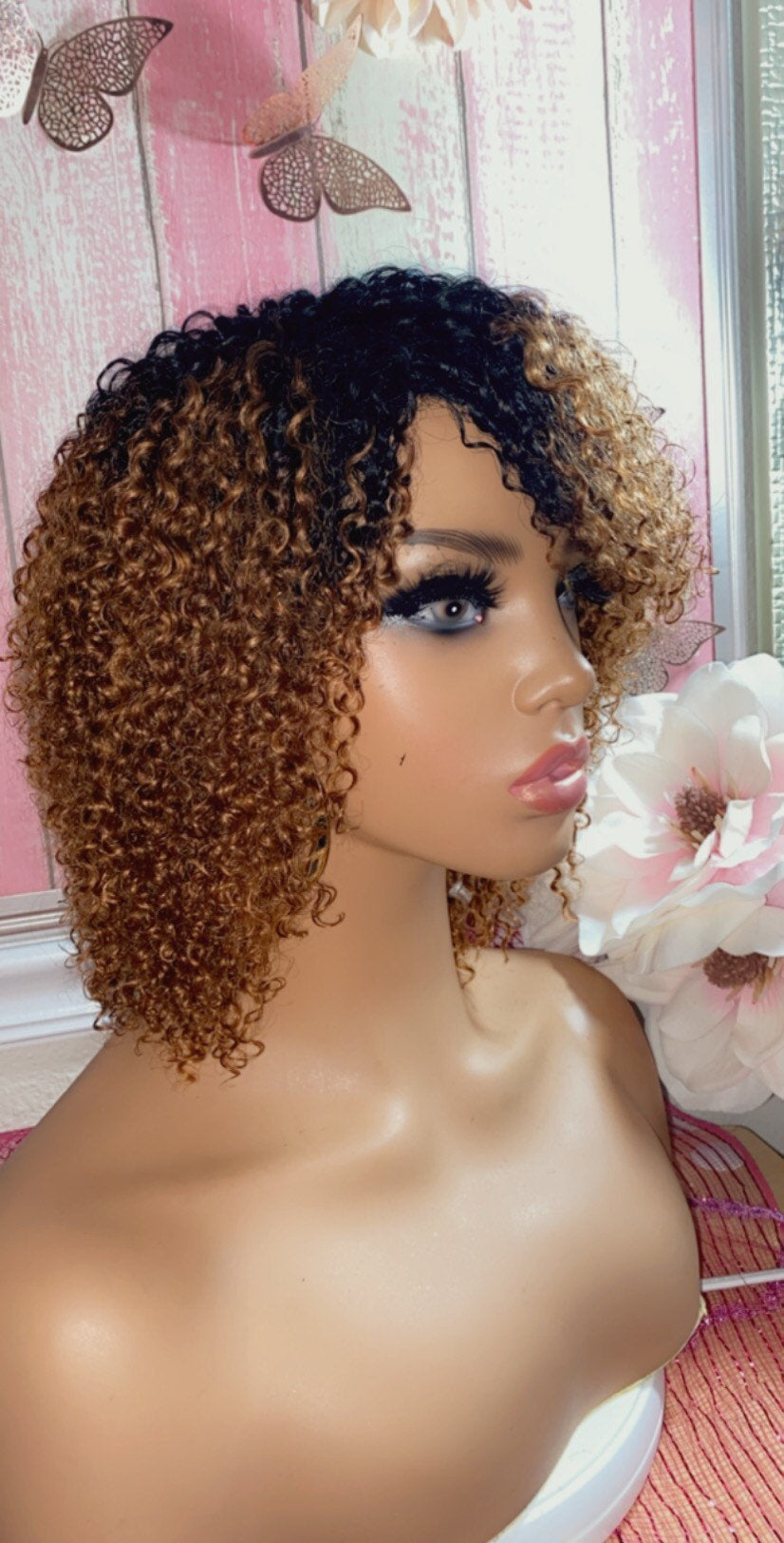 Carissa - 100% Human Hair (No Lace) 12 Inch Kinky Curly style