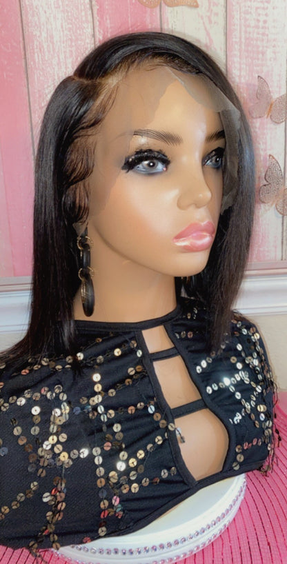 Tasia-  8 Inch Bob Style, 100% Human Hair Lace Front