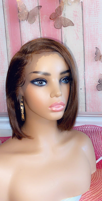 Tasia-  8 Inch Bob Style, 100% Human Hair Lace Front