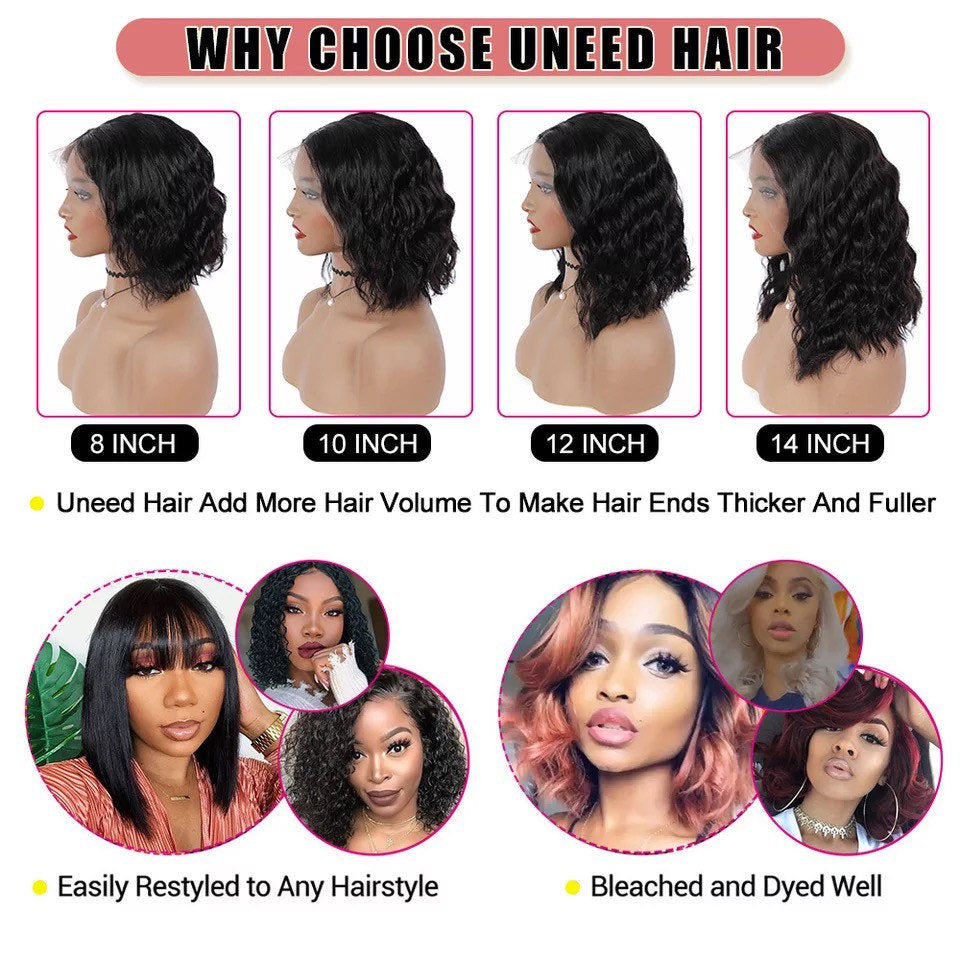 Zania- Deep Curl Style Lace Front, 100% Human Hair