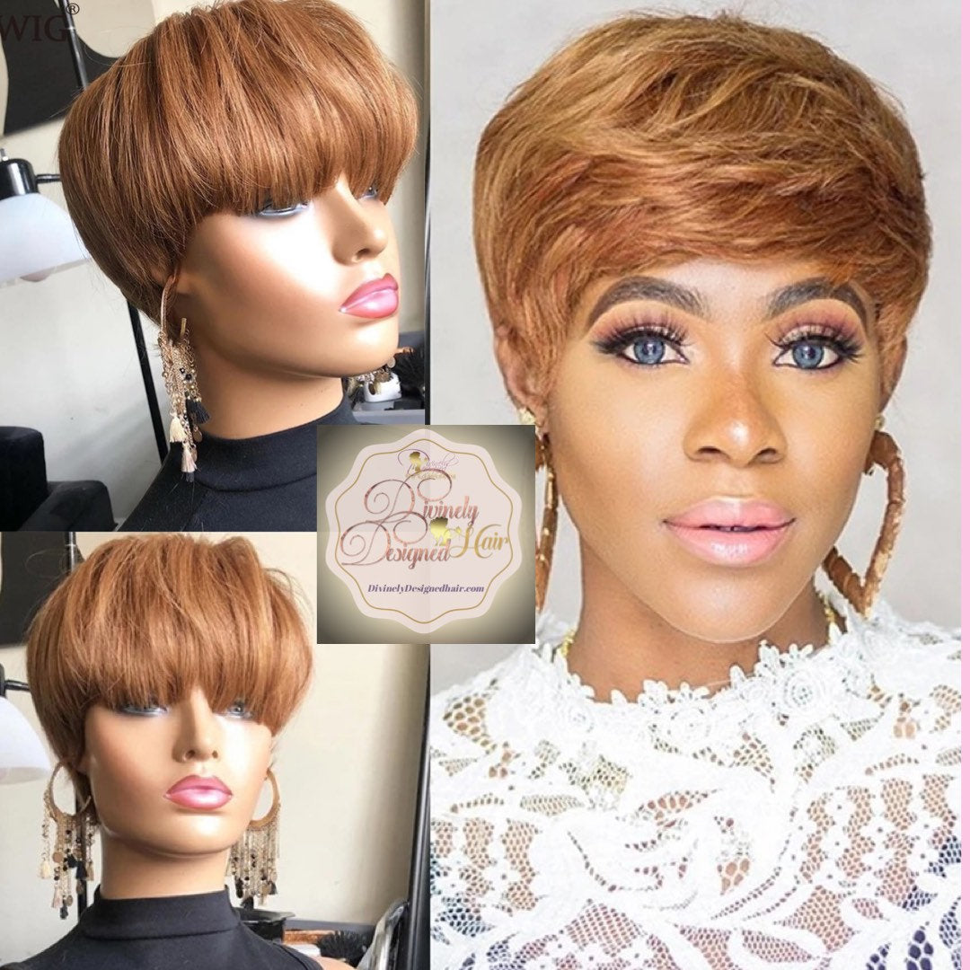 Pammy’ Pixie Style (No Lace) 100% Human Hair No Lace