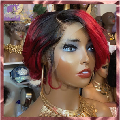 Nikki-  6 Inch Pixie Style, 100% Human Hair Lace Front