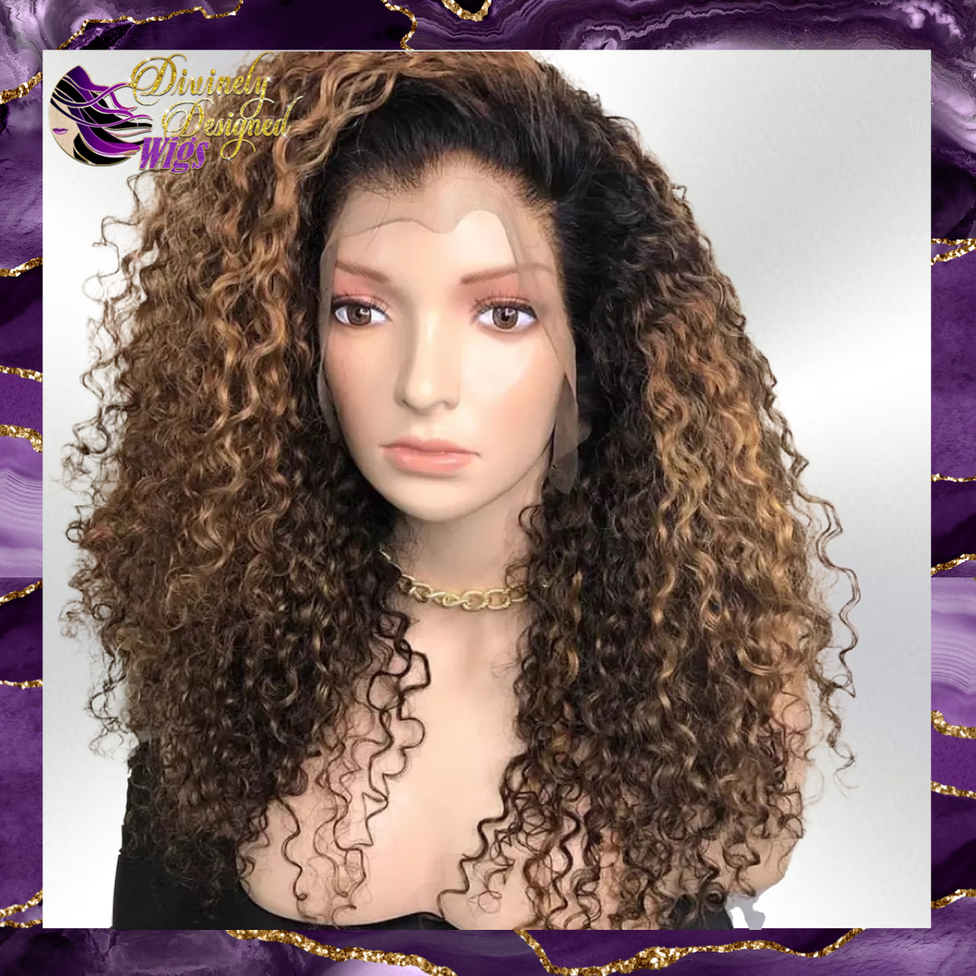 Iesha ’Ombre Lace Front Deep Curl