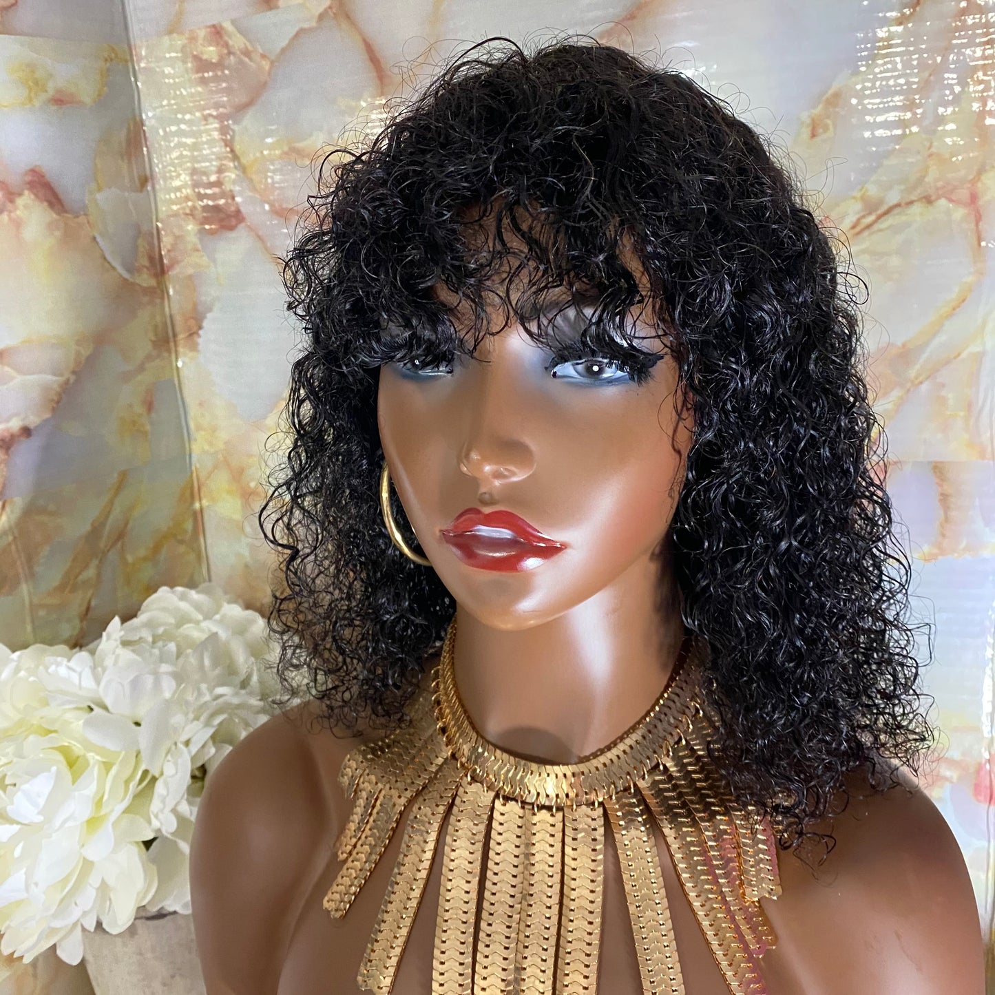 Tanee' No Lace Curly China Bang