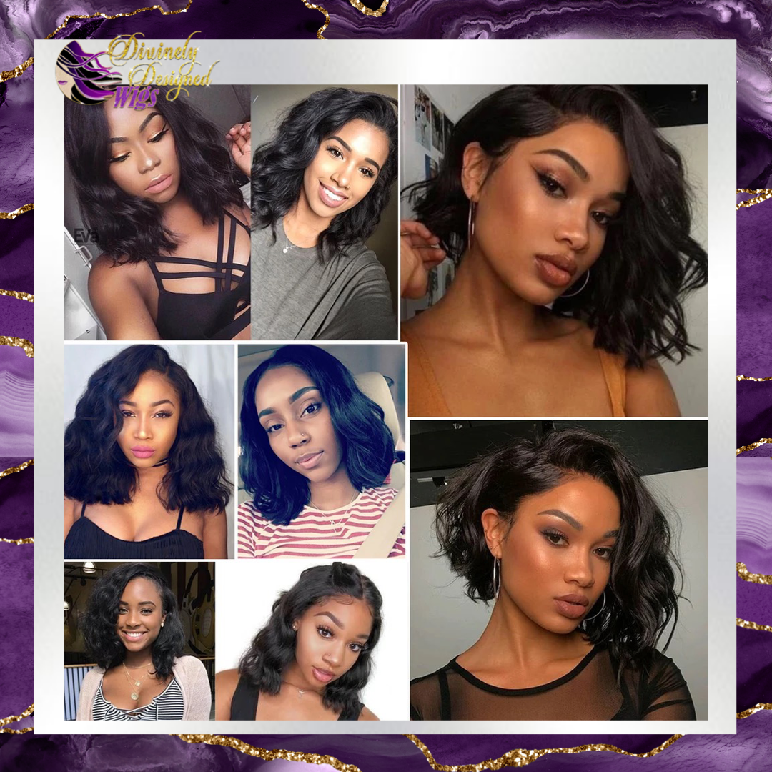 Tyler’ Bob Loose Wave t Styled Lace Front, 100% Human Hair