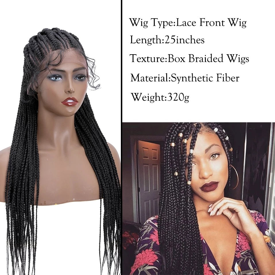 Starry-  25 Inch Cornrow braided style, Synthetic Lace Front Closure (PRE-ORDER)