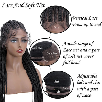 Starry-  25 Inch Cornrow braided style, Synthetic Lace Front Closure (PRE-ORDER)