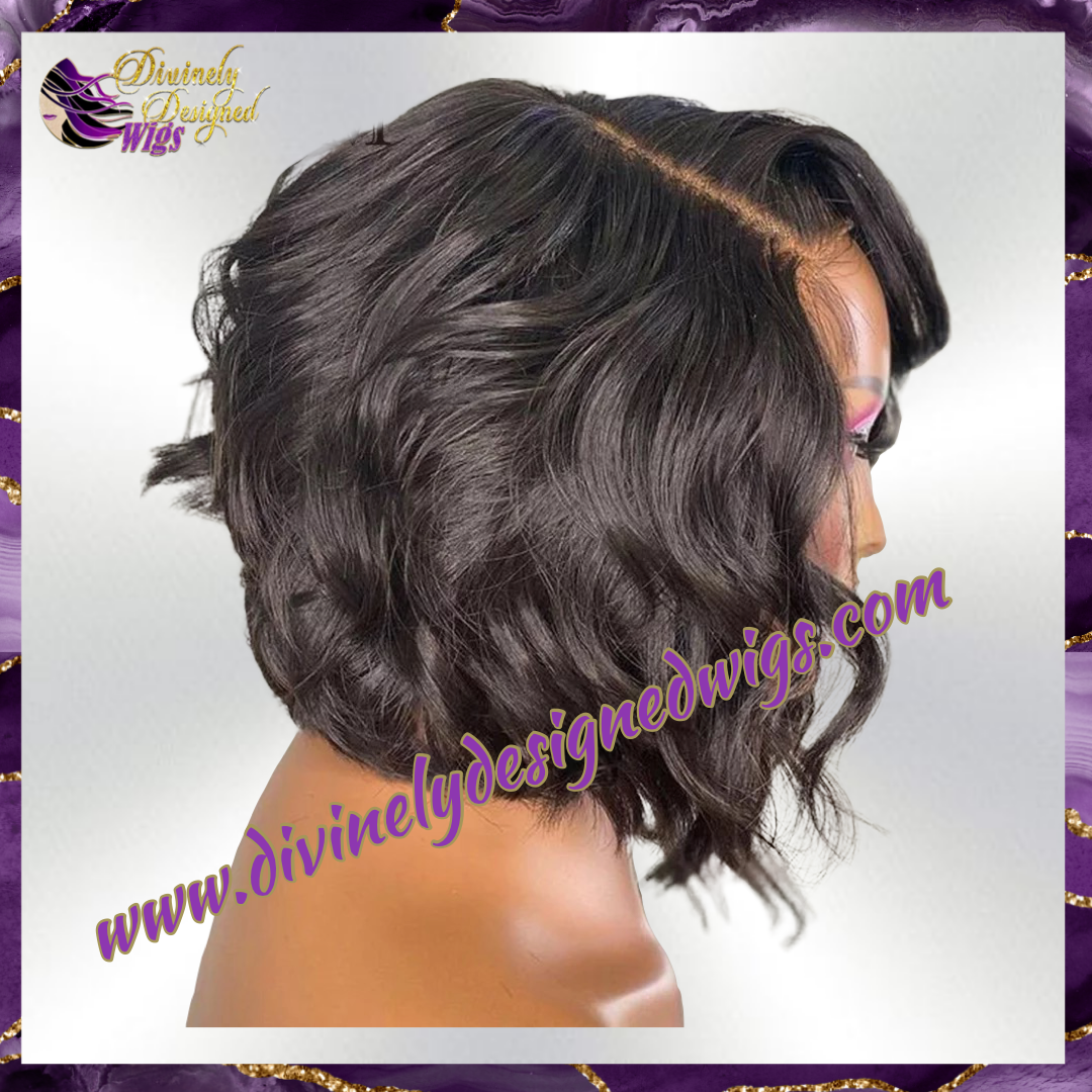 Starry - Bouncy Curl Bob Styled Lace Front, 100% Human Hair