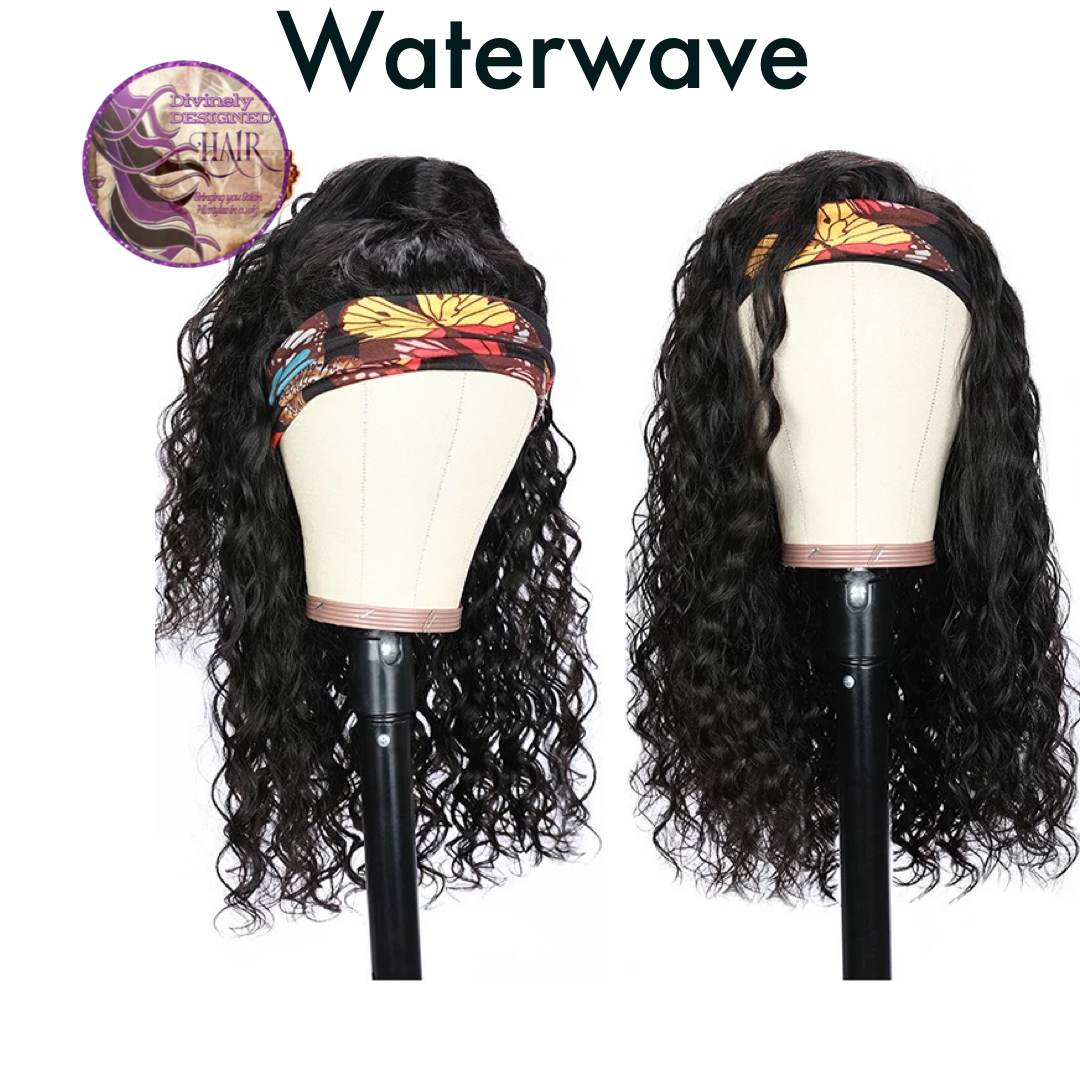 Zelle- Headband Style No Lace WATER WAVE , 100% Human Hair