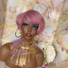 Load image into Gallery viewer, Rose&#39;  pink Pixie style100% Human Hair (No Lace)
