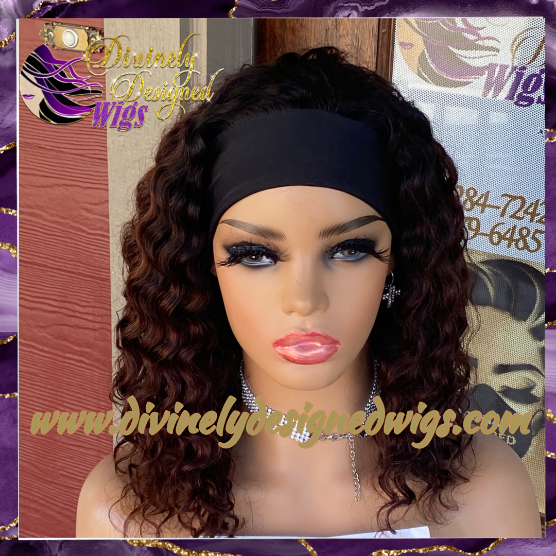 Lissy- Headband Style No Lace WATER WAVE , 100% Human Hair