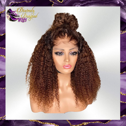 Lacee’ Brown Lace Front Deep Curl