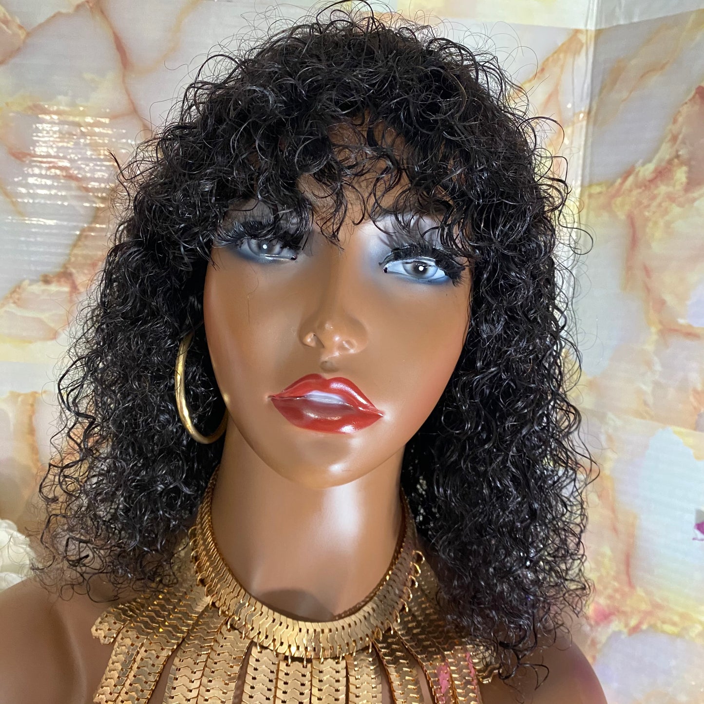 Tanee' No Lace Curly China Bang