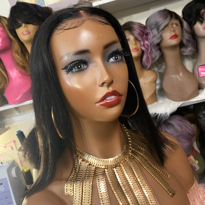 Gabby-  8 -16 Inch Bob Style, 100% Human Hair Lace Closure