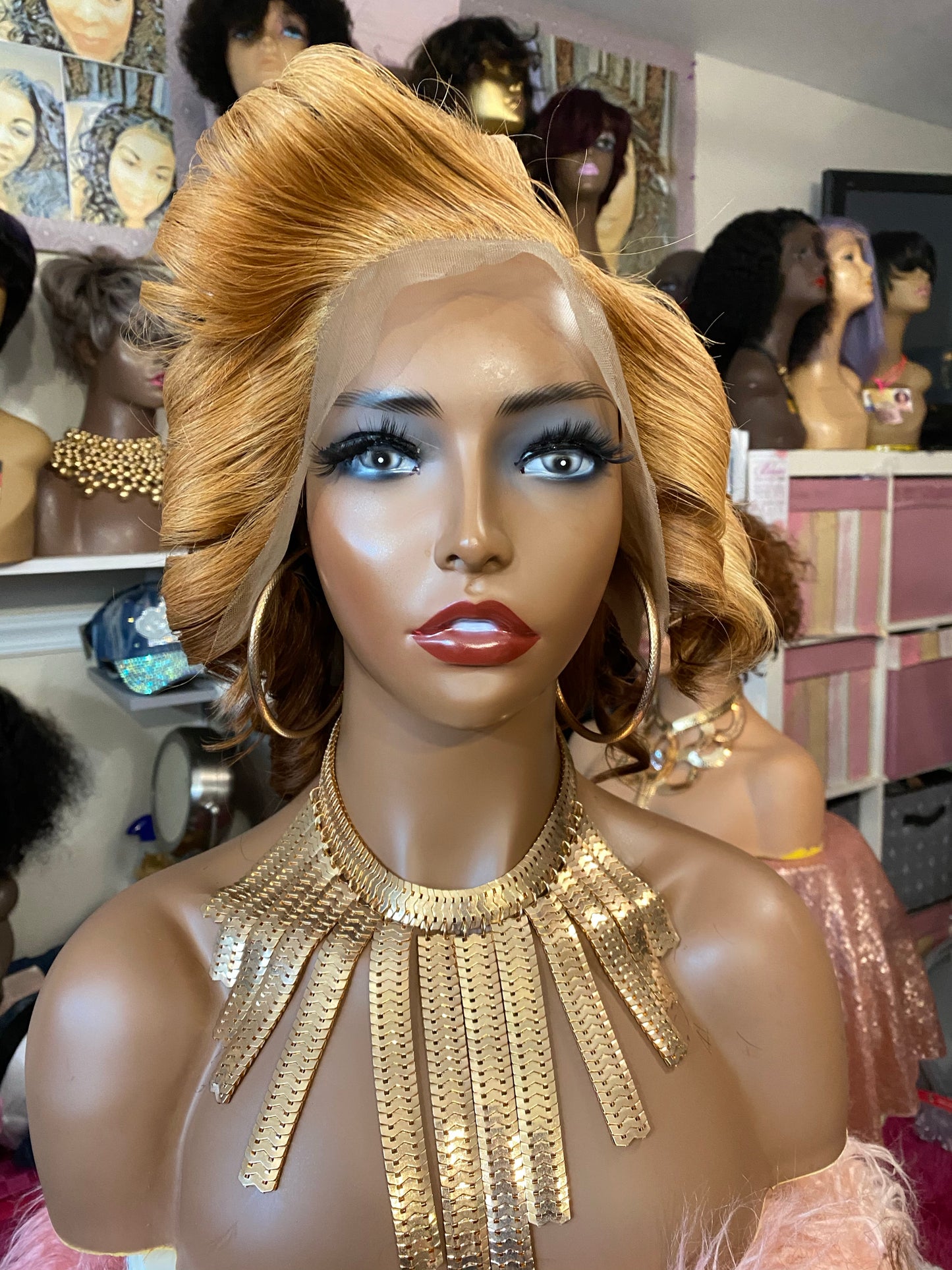 Sweetie-  16 Inch Wavy style, 100% Human Hair Lace Front