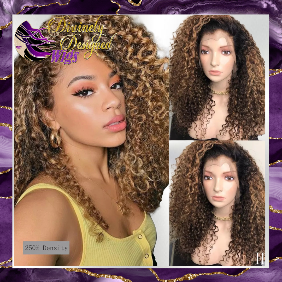 Iesha ’Ombre Lace Front Deep Curl