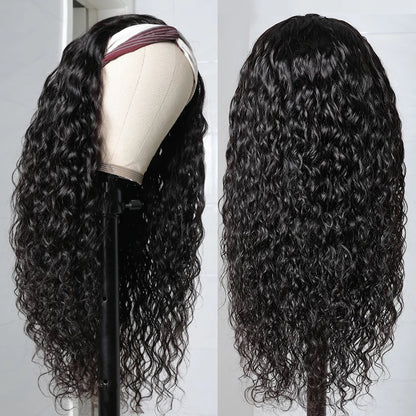 Zelle- Headband Style No Lace WATER WAVE , 100% Human Hair