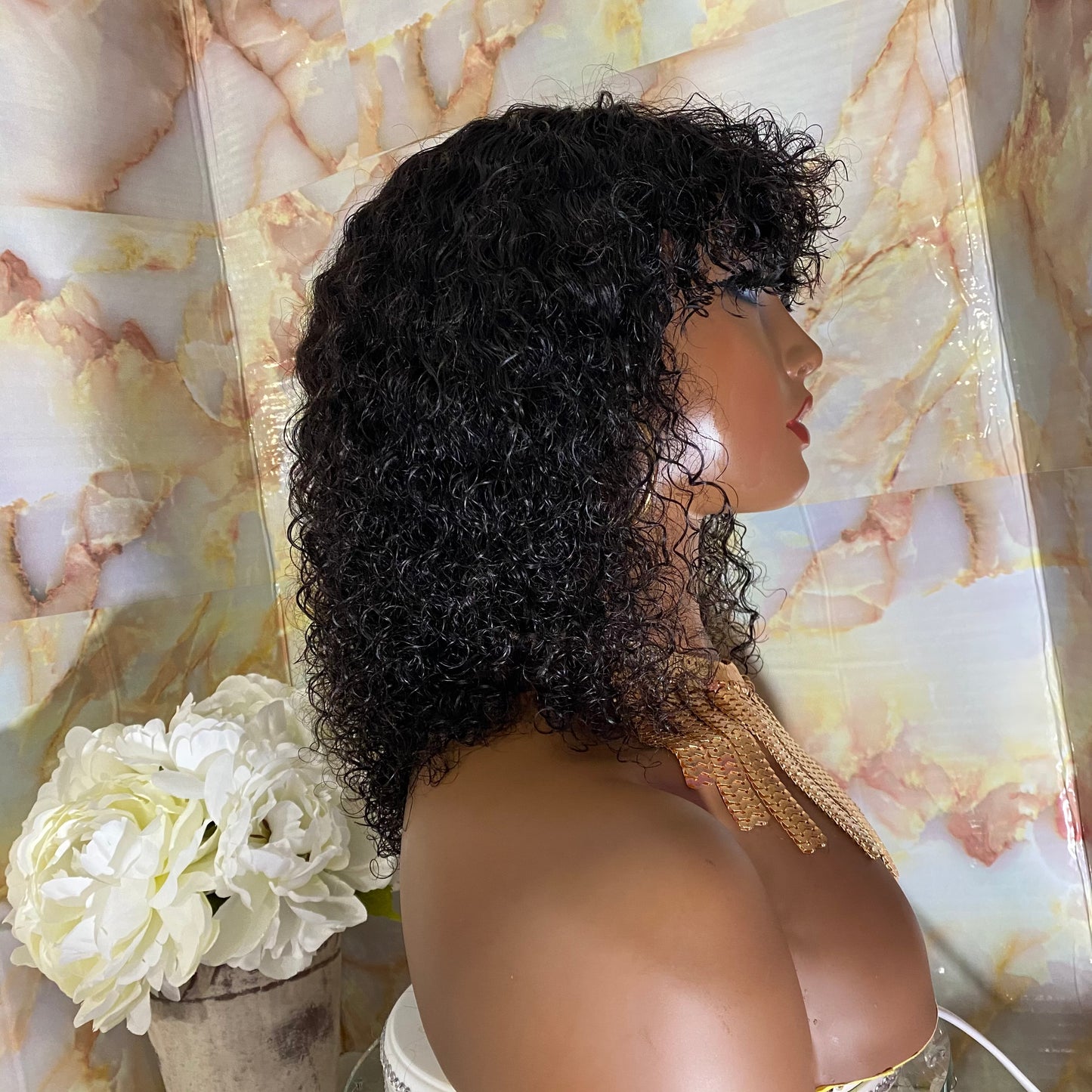 Tanee' No Lace Curly China Bang
