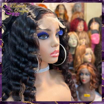 Chrissa' Loose Wave Crimped Diamond Line