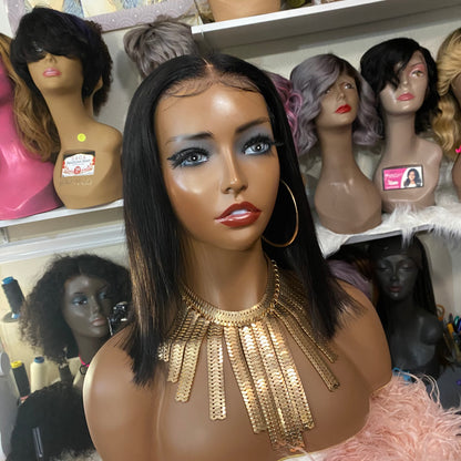 Gabby-  8 -16 Inch Bob Style, 100% Human Hair Lace Closure