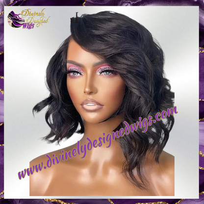 Starry - Bouncy Curl Bob Styled Lace Front, 100% Human Hair