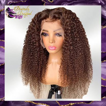 Lacee’ Brown Lace Front Deep Curl