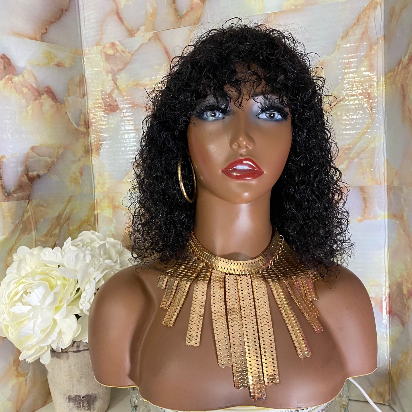 Tanee' No Lace Curly China Bang