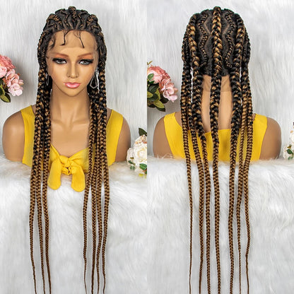 Kellie-  25 Inch Long Curly African Hair Faux Locs Goddess Braided Wigs (PRE-ORDER)