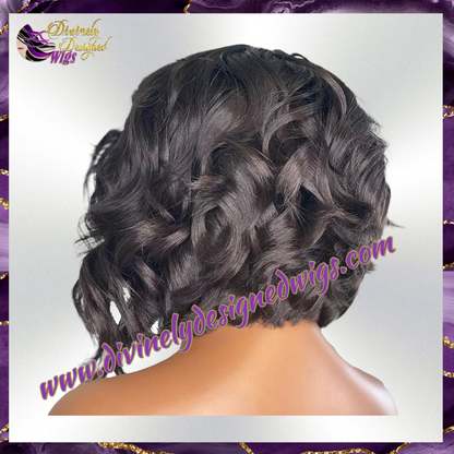 Starry - Bouncy Curl Bob Styled Lace Front, 100% Human Hair
