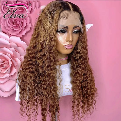 Trish ’Ombre Lace Front Deep Curl