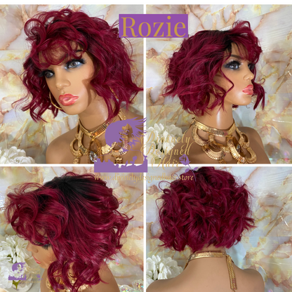 Rozie’  Bang Spiral Curls 100% Human Hair (No Lace)