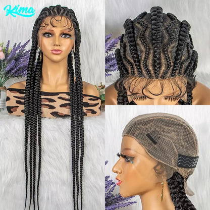 Kellie-  25 Inch Long Curly African Hair Faux Locs Goddess Braided Wigs (PRE-ORDER)